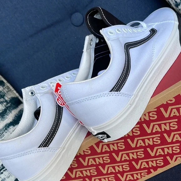 Vans Old Skool Color Block True White / Black MEN`S - Picture 15 of 16